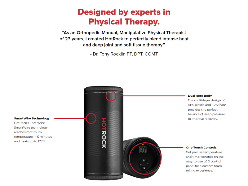 A responsive diagram of the HotRock on Medrock.com